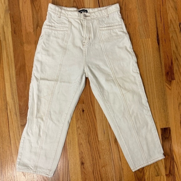 momokrom Pants - Vintage Momokrom Pants Size UK 12 US Size 8 Cream Color